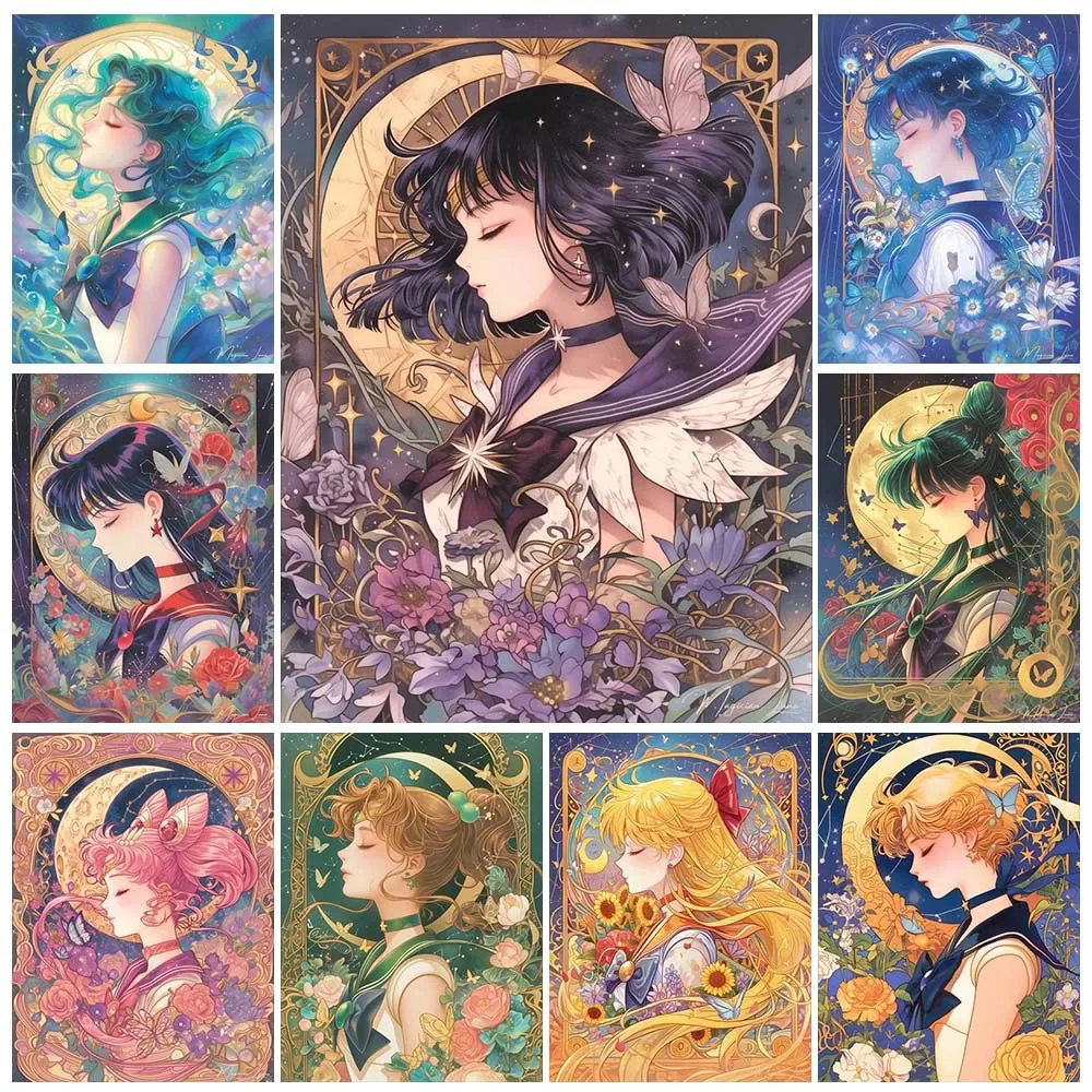 Embroidery Embellishments - Anime dos desenhos animados pintura diamante
