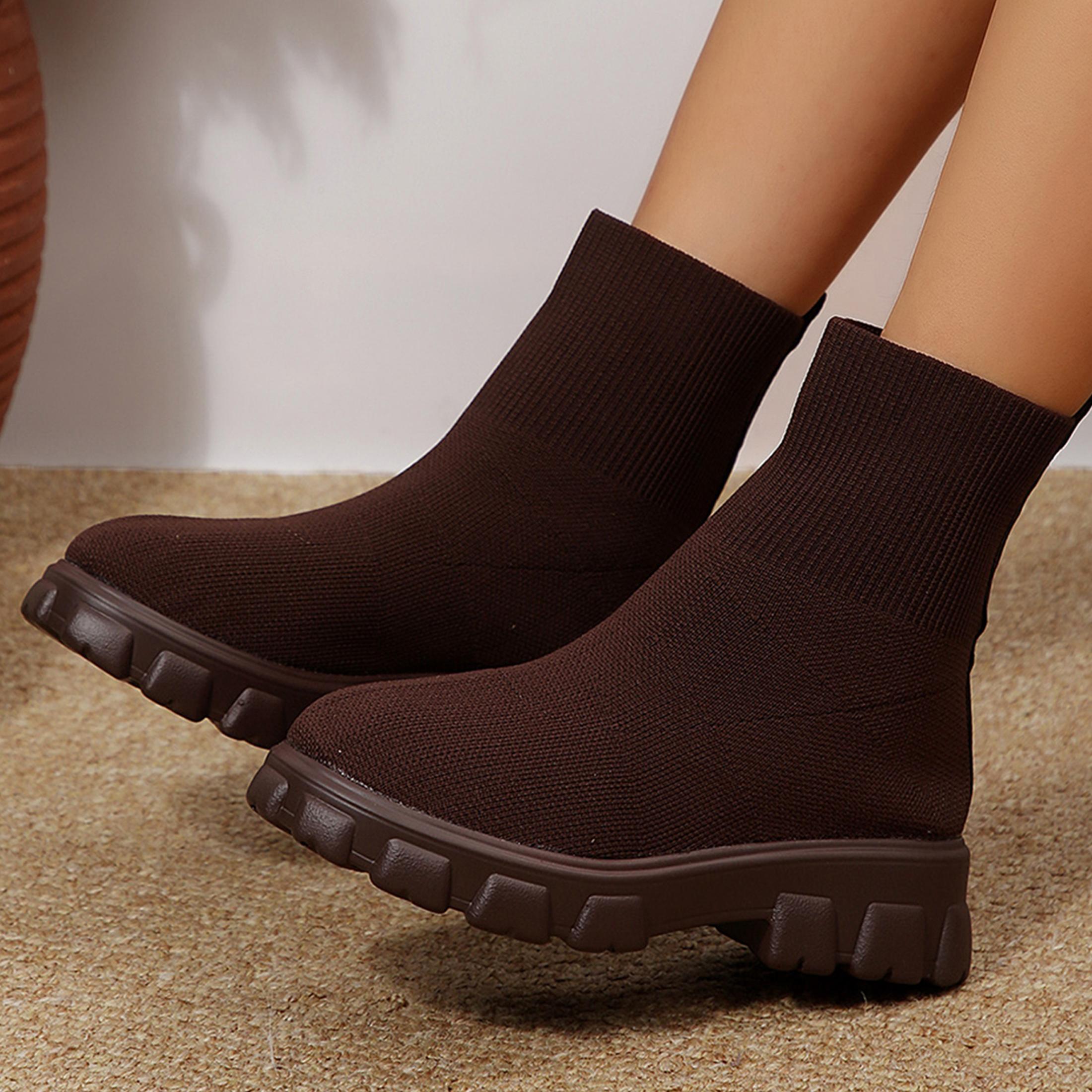 Botas de tornozelo femininas c - Embellish Knit avaliação e preço